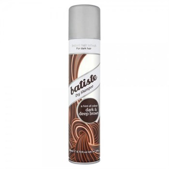 Сухой Шампунь "Batiste Dry shampoo Dark & deep Brown" 200мл для темных волос - фото 56620