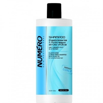 Шампунь "Brelil Professional Numеro Curly Elasticizing Shampoo with Olive Oil" 1000мл с оливковым маслом для вьющихся и волнистых волос - фото 64155