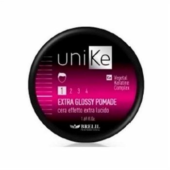 BRELIL Professional Unike Styling Extra Glossy Pomade - Помада для волос с экстра блеском 50мл - фото 64162