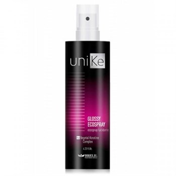 Эко-спрей "BRELIL Professional Unike Styling Glossy Eco Spray" 150 мл для придания сияющего блеска волосам - фото 64186