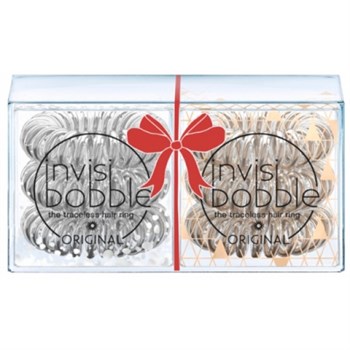 Invisibobble Holiday Duo Pack - Резинка-браслет для волос, цвет серебряный/бронзовый 3 + 3шт - фото 64896