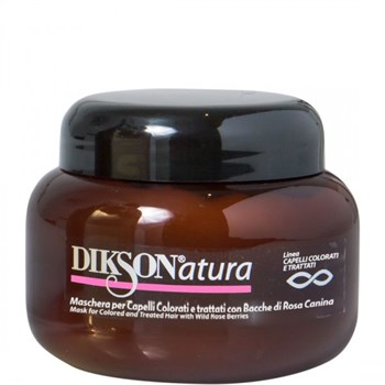 Маска "Dikson NATURA Mask with Rose Hips" 250мл с ягодами красного шиповника для окрашенных и химически обработанных волос - фото 68241