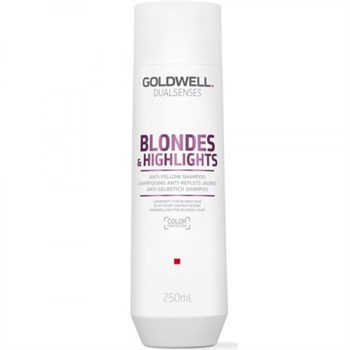 Шампунь "Goldwell Dualsenses Blondes & Highlights Anti-Yellow Shampoo" 250мл против желтизны для осветленных волос - фото 68625