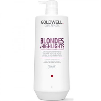 Кондиционер "Goldwell Dualsenses Blondes & Highlights Anti-Yellow Conditioner" 1000мл против желтизны для осветленных и мелированных волос - фото 68764