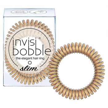 Invisibobble SLIM Bronze Me Pretty - Резинка-браслет для волос, цвет Мерцающий бронзовый 3шт - фото 68887