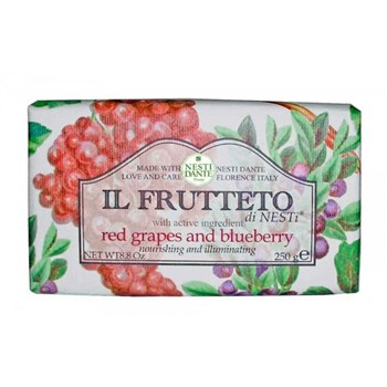 Мыло "NESTI DANTE IL FRUTTETO Red grapes & Blueberry  Красный Виноград и Голубика" 250гр - фото 70483