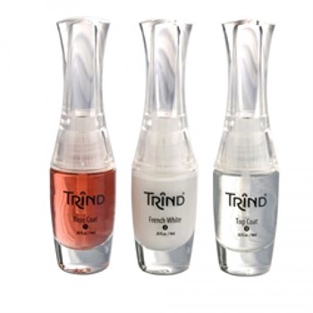 Trind French Manicure Set - Набор для французского маникюра (прозрачно-красный) 3*9 мл - фото 71008