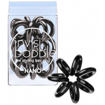 Invisibobble NANO True Black - Резинка-браслет для волос, цвет черный 3шт - фото 72307