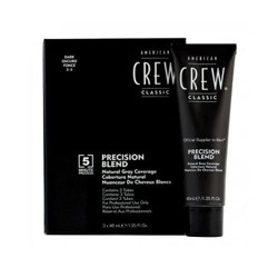 American Crew Precision Blend - Краска для седых волос темный оттенок 2-3, 3*40 мл - фото 72398