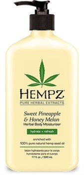 Hempz Sweet Pineapple & Honey Melon Herbal Body Moisturizer - Молочко для тела увлажняющее Ананас & Медовая Дыня 500мл - фото 72548