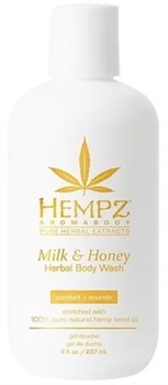 Hempz Milk & Honey Herbal Body Wash - Гель для душа Молоко & Мёд 237мл - фото 72558