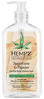 Hempz Sugarcane & Papaya Herbal Body Moisturizer - Молочко для тела Сахарный тростник и Папайя 500мл - фото 72561