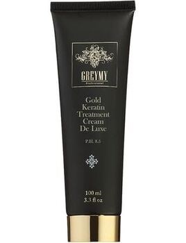 Greymy Gold Hair Keratin Treatment De Luxe - Кератиновый крем для выпрямления с частицами золота 100мл - фото 73505