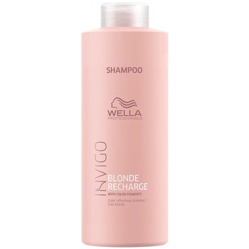 Wella Professionals Invigo Blonde Recharge Refreshing Shampoo - Шампунь-нейтрализатор желтизны для холодных светлых оттенков 1000мл - фото 73982