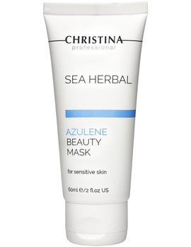 Маска-красоты "Christina Sea Herbal Beauty Mask Azulene" азуленовая 60мл для чувствительной кожи - фото 75554