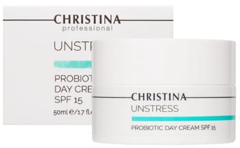 Дневной крем "Christina Unstress Probiotic day Cream SPF15" 50мл с пробиотическим действием - фото 75654