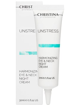 Ночной крем "Christina Unstress Harmonizing Night Cream for eye and neck" гармонизирующий 30мл для кожи век и шеи - фото 75658