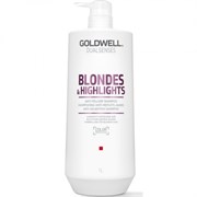 Шампунь "Goldwell Dualsenses Blondes & Highlights Anti-Yellow Shampoo" 1000мл против желтизны для осветленных волос