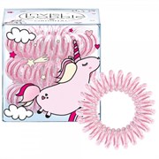 Invisibobble ORIGINAL Unicorn Elly - Резинка-браслет для волос, Розовое серебро 3шт