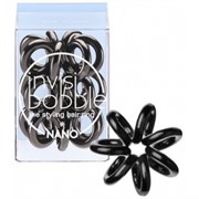 Invisibobble NANO True Black - Резинка-браслет для волос, цвет черный 3шт