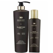 Greymy Silver Result Hair Keratin Treatment + Greymy Clarifying Shampoo - Восстанавливающий крем для волос 500мл + Очищающий шампунь 800мл