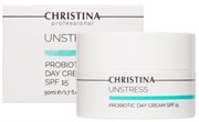 Дневной крем "Christina Unstress Probiotic day Cream SPF15" 50мл с пробиотическим действием