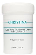 Крем &quot;Christina Rose Hips Moisture Cream with Carrot Oil&quot; увлажняющий 250мл с маслом шиповника и морковным маслом